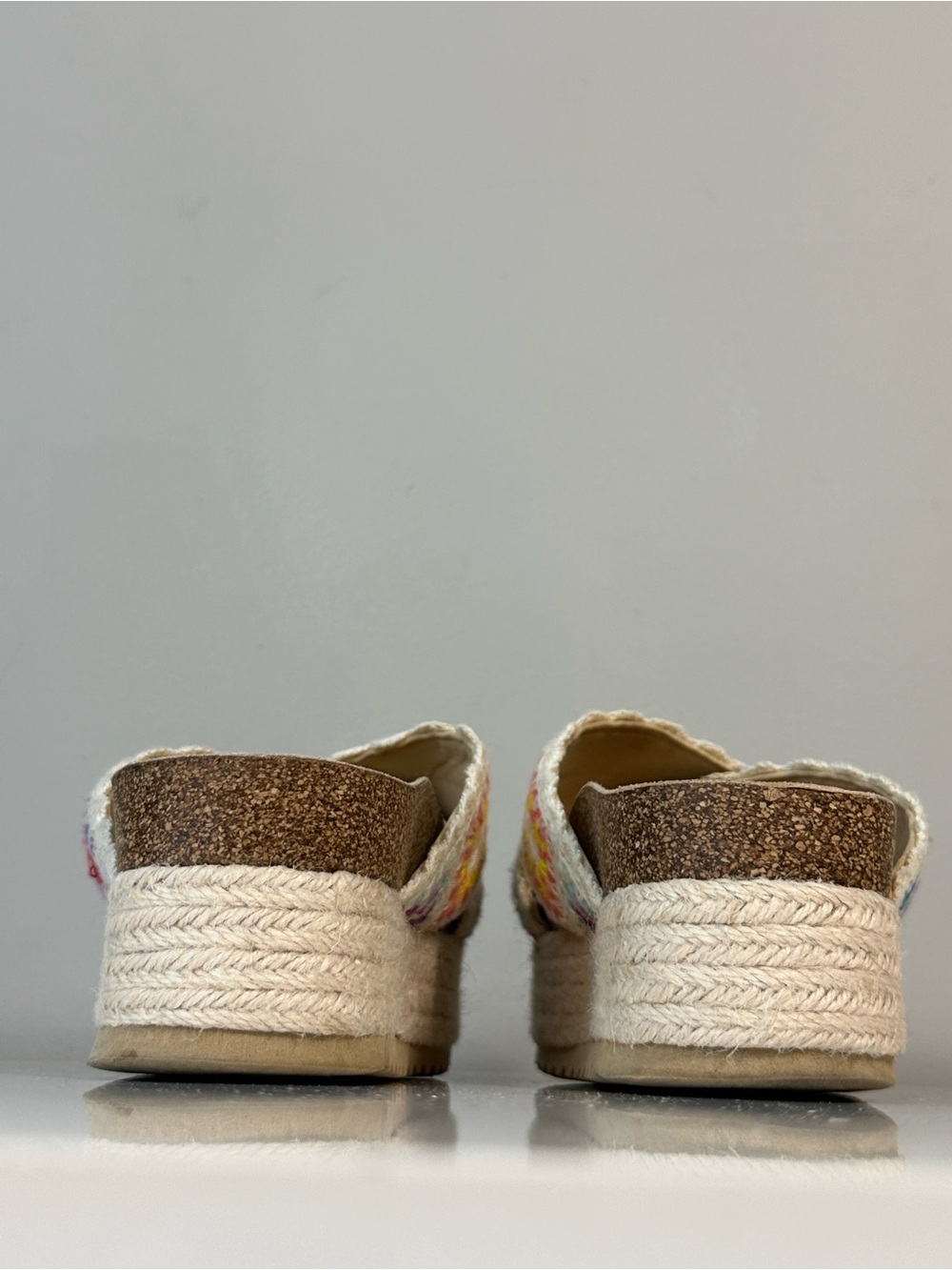 Dirty Laundry Plays Floral Crochet Platform Cork Platform Espadrilles Size 6 - Picture 6 of 14